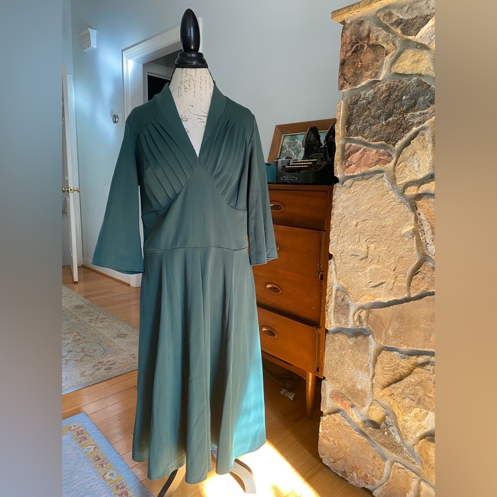Miss Candyfloss Green 1940s Style Dress
